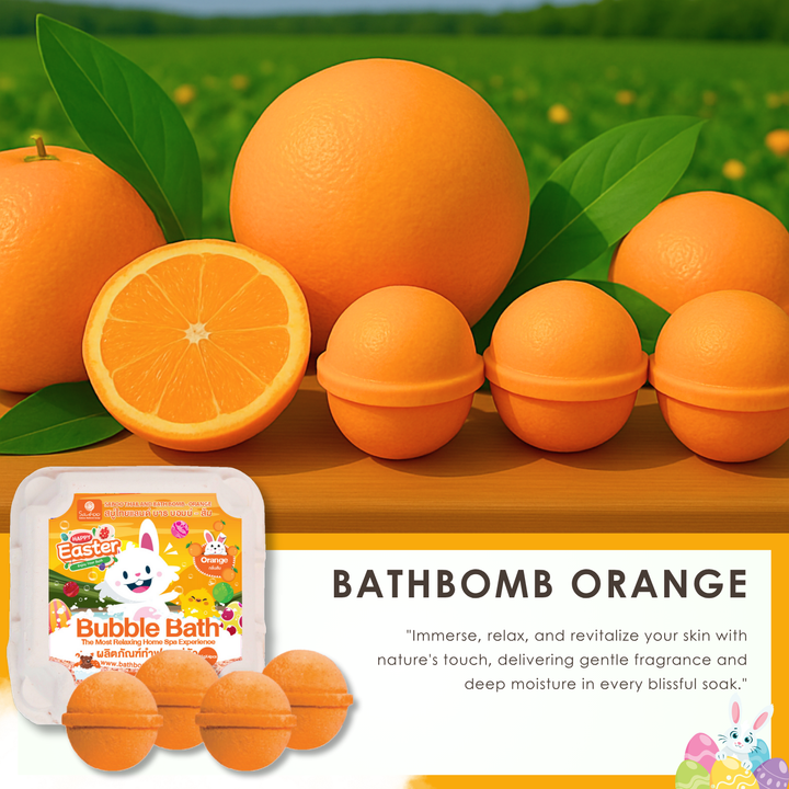 Bubble Bath Bomb - 4PCS Easter Package - 150g - Orange
