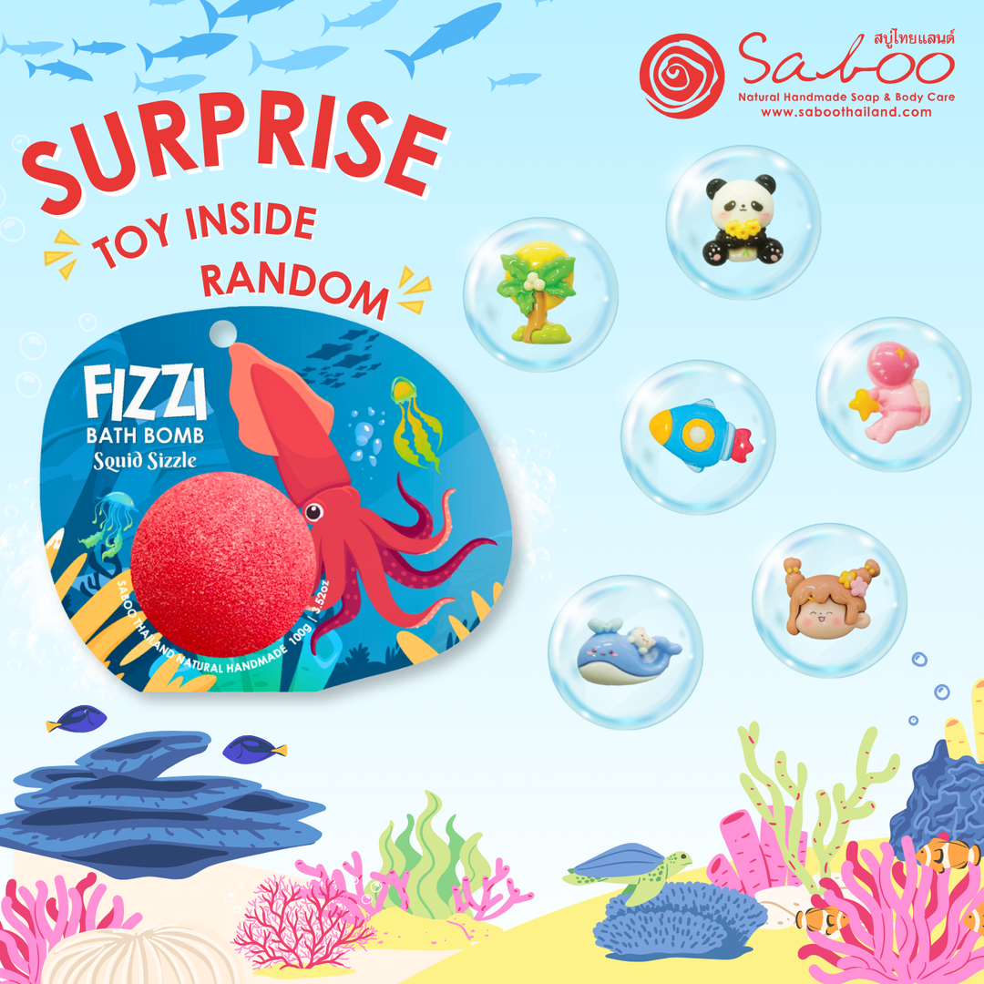 Fizzy Bath Bomb - Sea Animal Package - 100g - Squid Sizzle