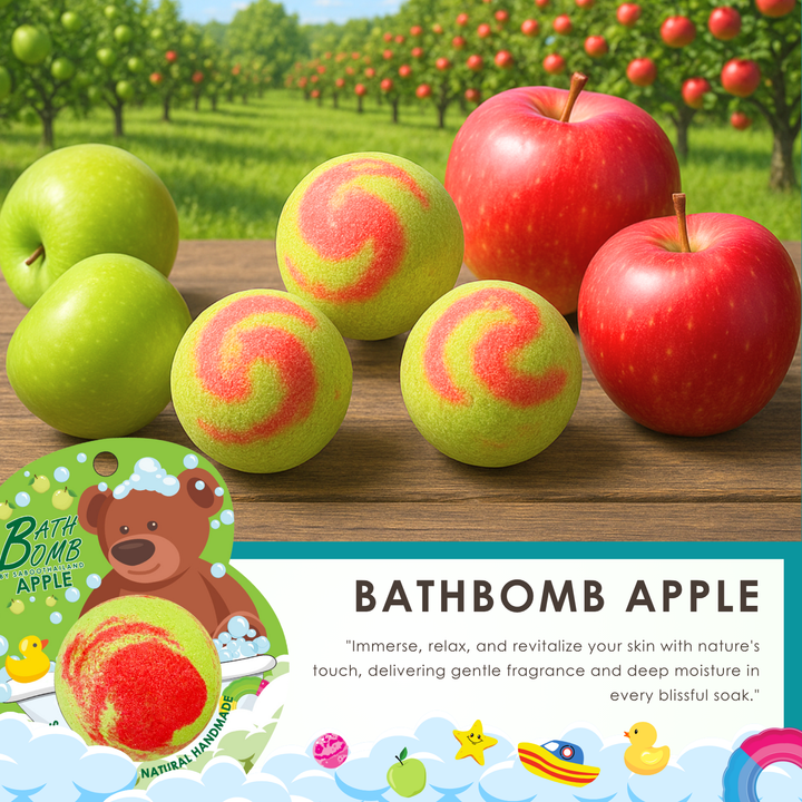 Bubble Bath Bomb - Bear Package - 150g - Apple