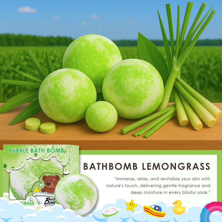 Bubble Bath Bomb - Box Package - 150g - Lemongrass