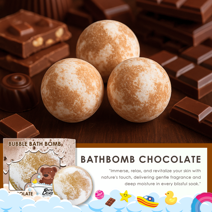 Bubble Bath Bomb - Box Package - 150g - Chocolate