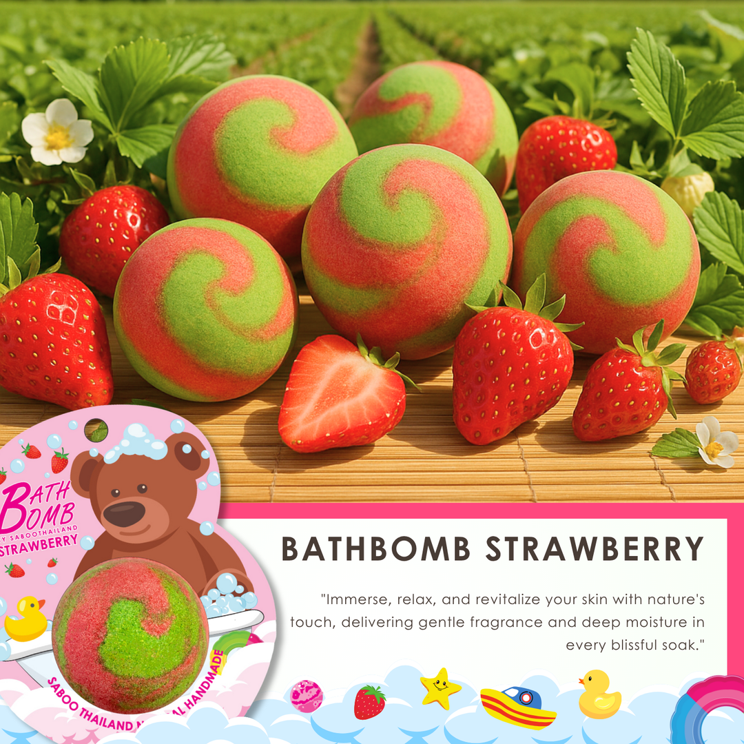 Bubble Bath Bomb - Bear Package - 150g - Strawberry