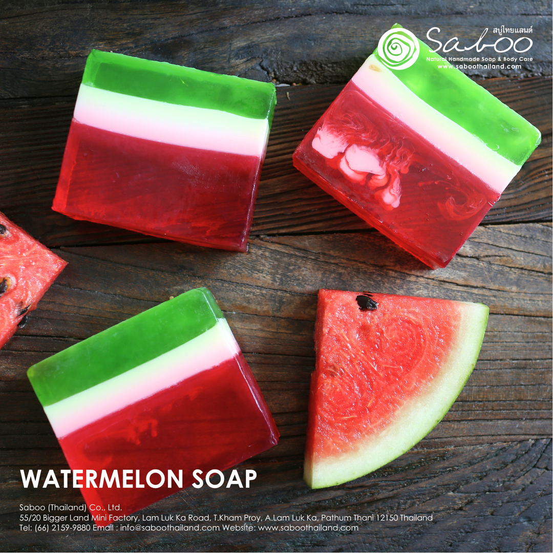 Natural Soap - Square Shape - 100g - Watermelon