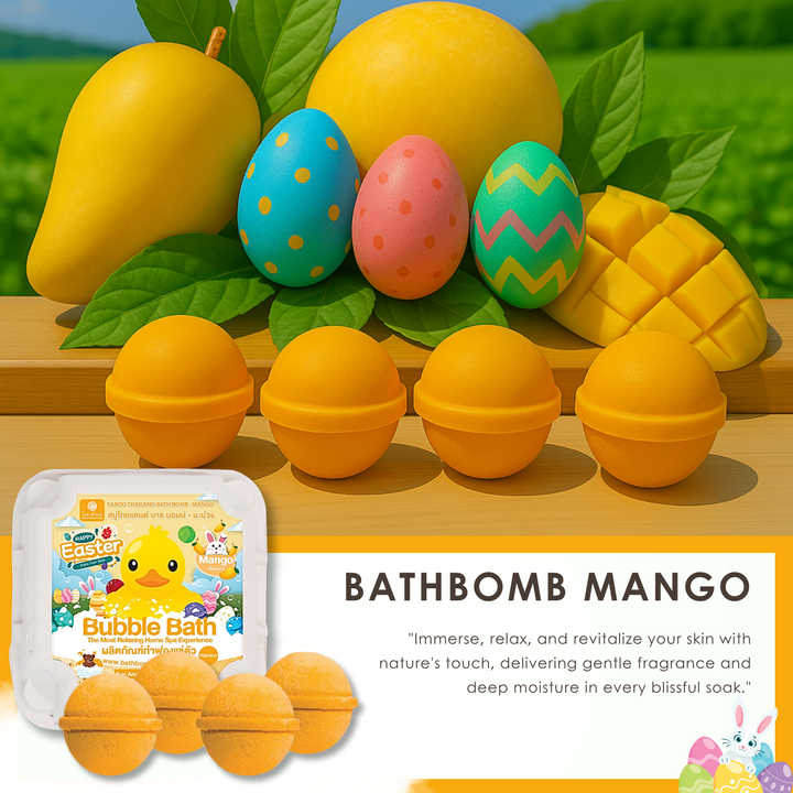 Bubble Bath Bomb - 4PCS Easter Package - 150g - Mango
