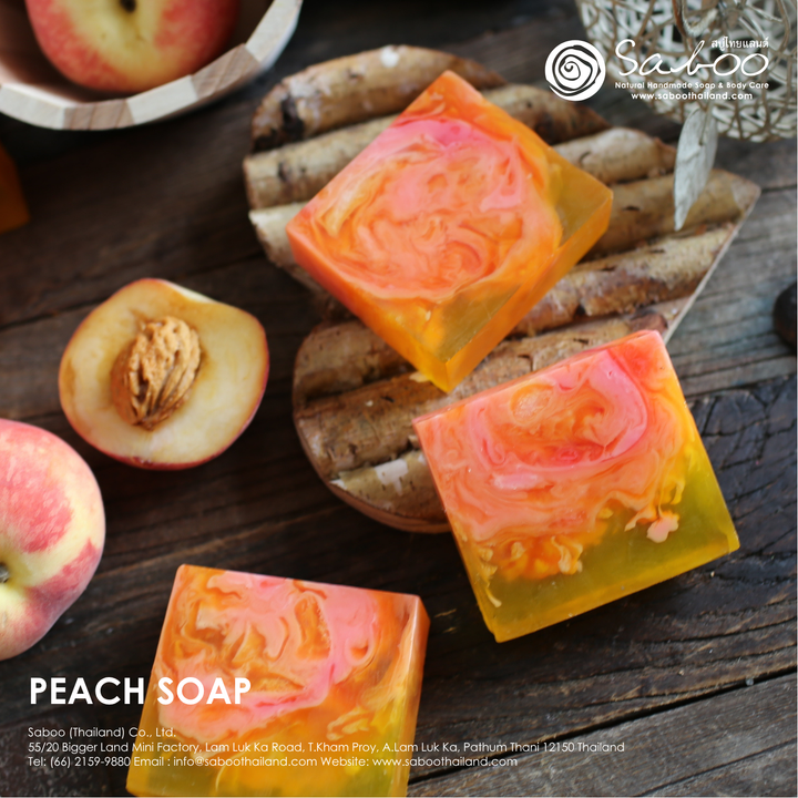 Natural Soap - Square Shape - 100g - Peach