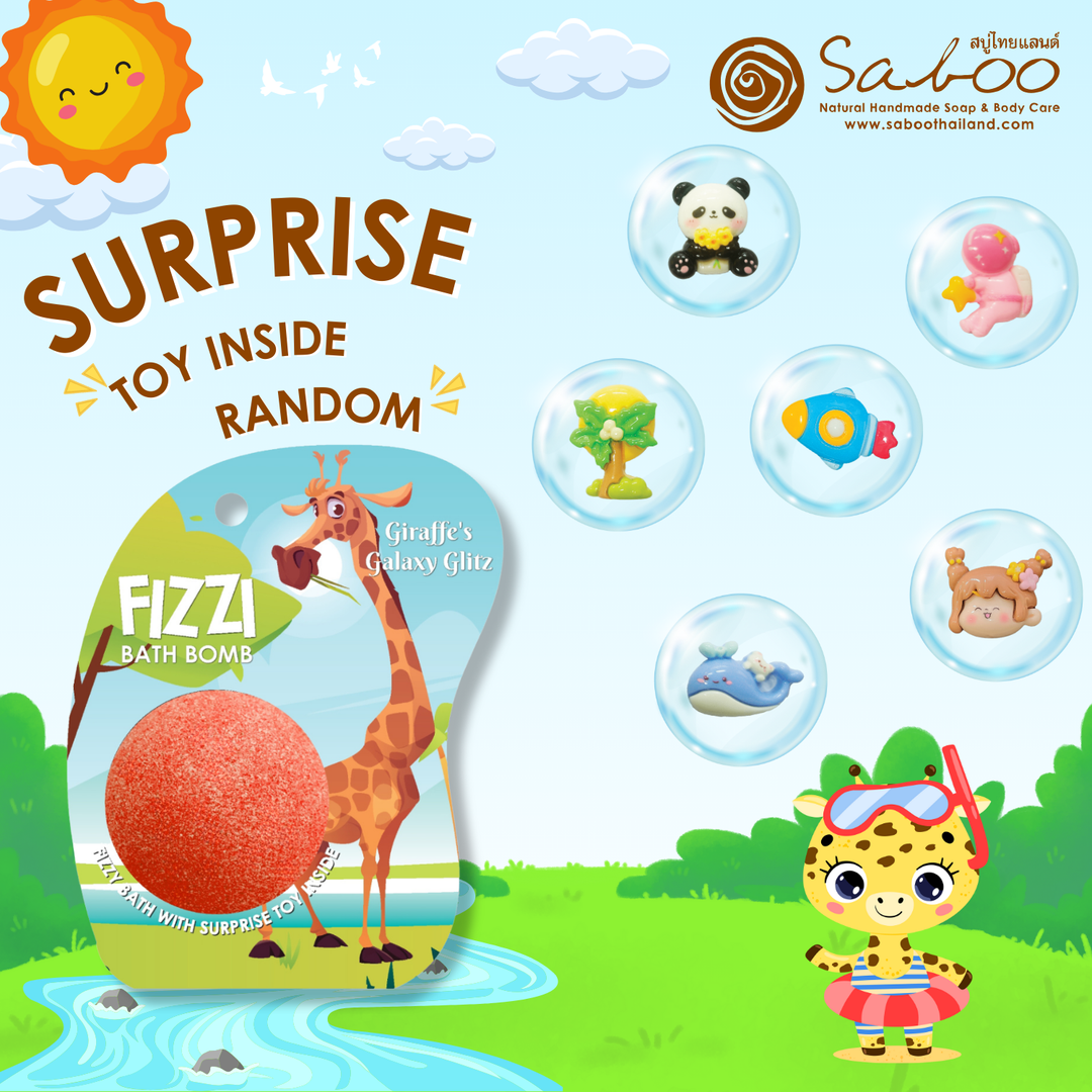 Fizzy Bath Bomb - Jungle Package - 100g - Giraffe's Galaxy Glitz