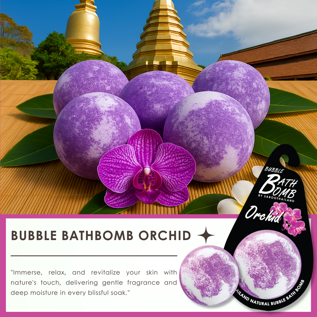 Bubble Bath Bomb - Black Package - 150g - Orchid