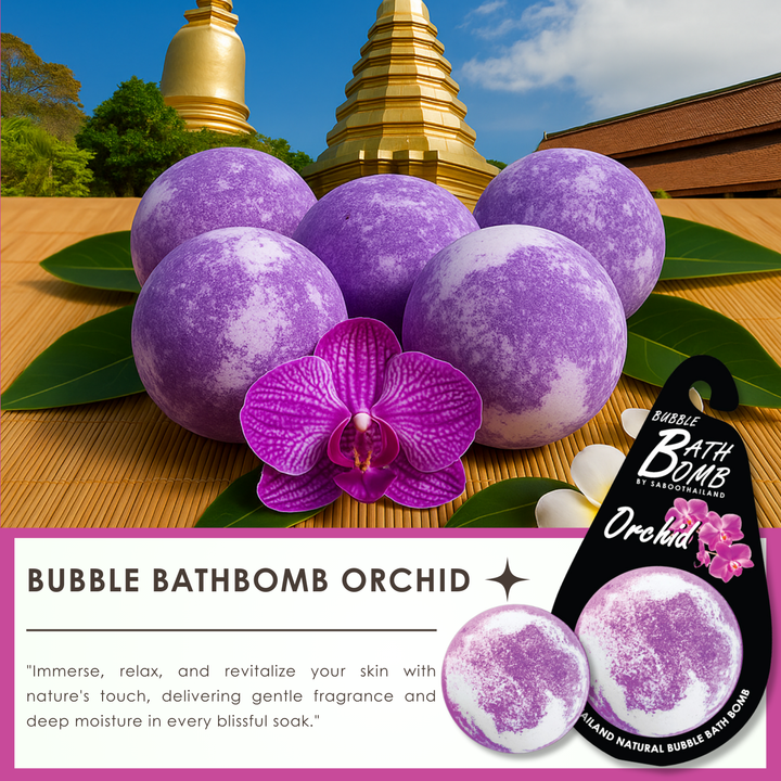 Bubble Bath Bomb - Black Package - 150g - Orchid