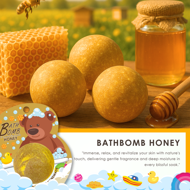 Bubble Bath Bomb - Bear Package - 150g - Honey