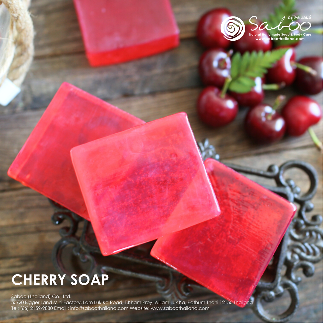 Natural Soap - Square Shape - 100g - Cherry