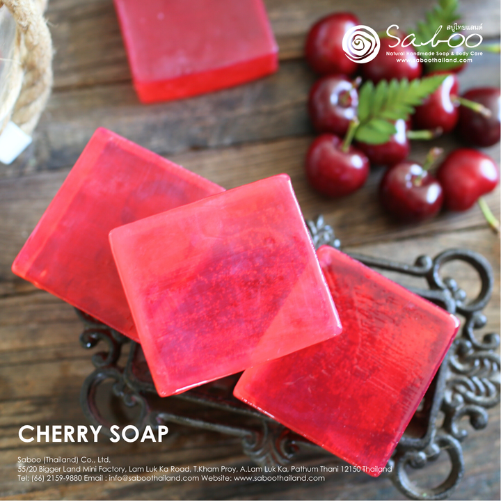 Natural Soap - Square Shape - 100g - Cherry