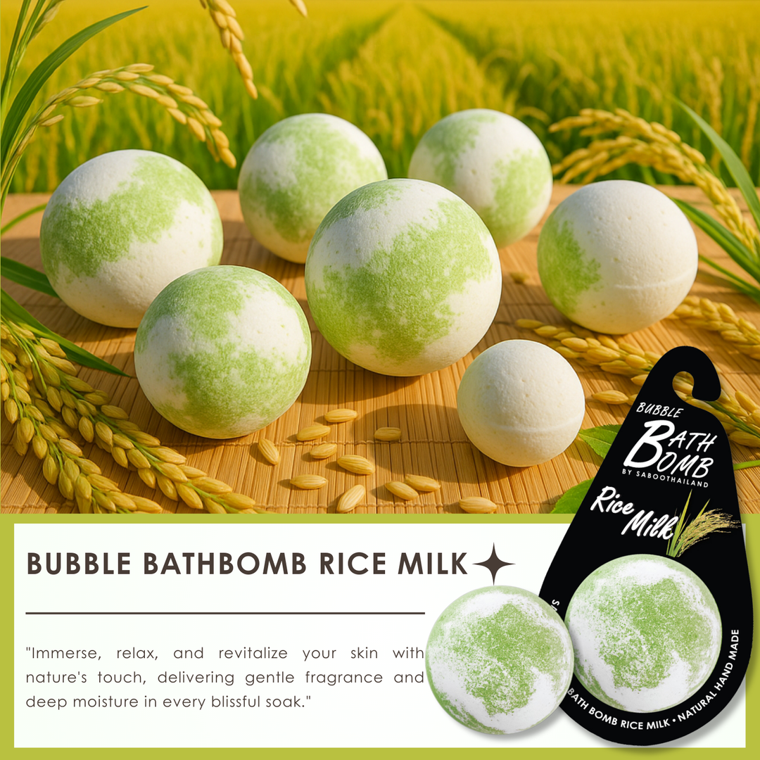 Bubble Bath Bomb - Black Package - 150g - Rice Milk