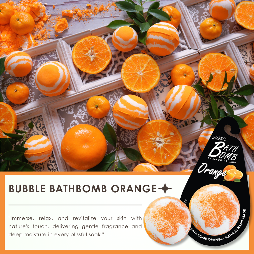 Bubble Bath Bomb - Black Package - 150g - Orange