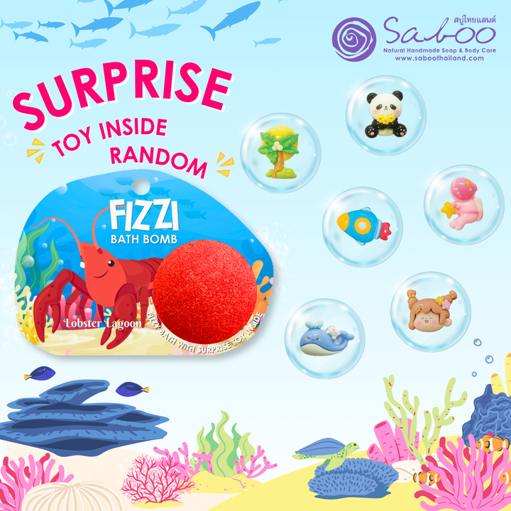 Fizzy Bath Bomb - Sea Animal Package - 100g - Lobster Lagoon