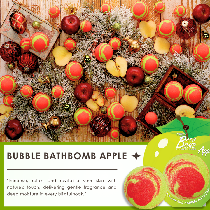 Bubble Bath Bomb - Fruit Package - 150g - Apple Green