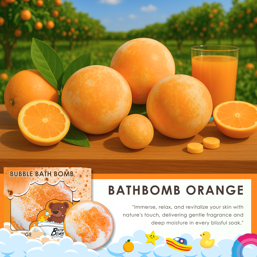 Bubble Bath Bomb - Box Package - 150g - Orange