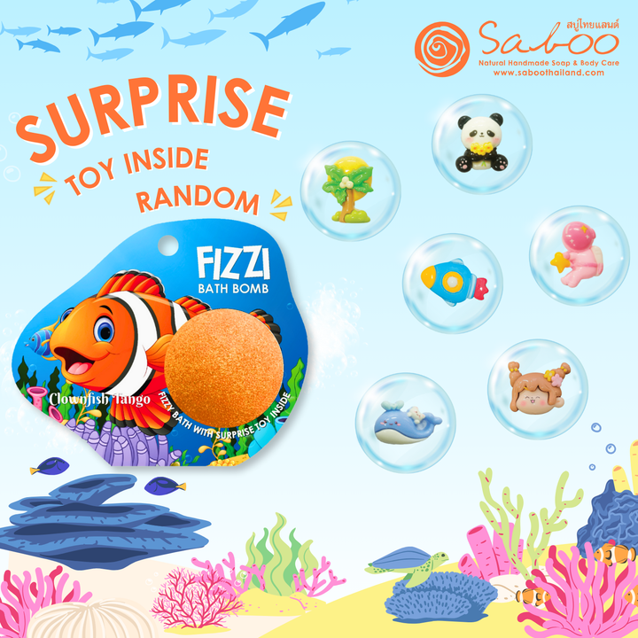 Fizzy Bath Bomb - Sea Animal Package - 100g - Clowfish Tango