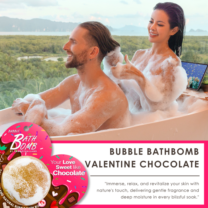 Bubble Bath Bomb - Valentine Package - 150g - Chocolate