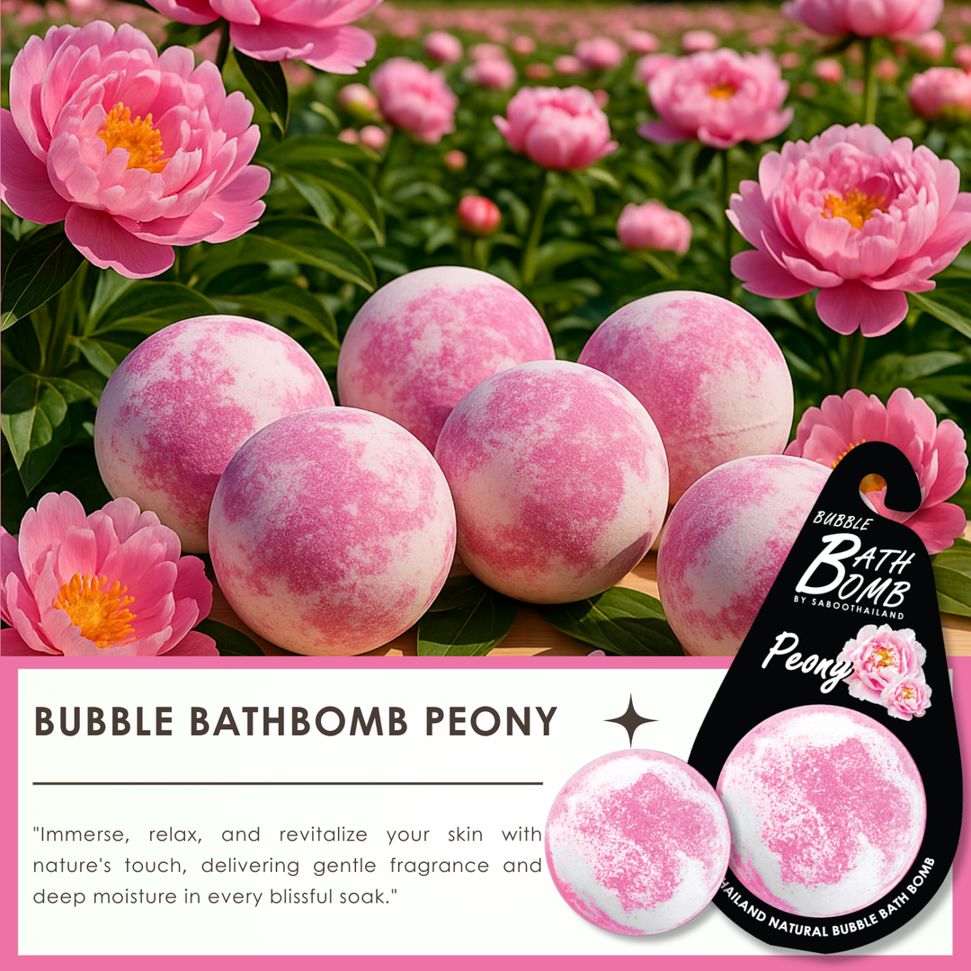 Bubble Bath Bomb - Black Package - 150g - Peony