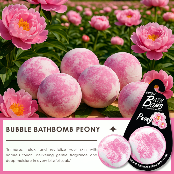 Bubble Bath Bomb - Black Package - 150g - Peony