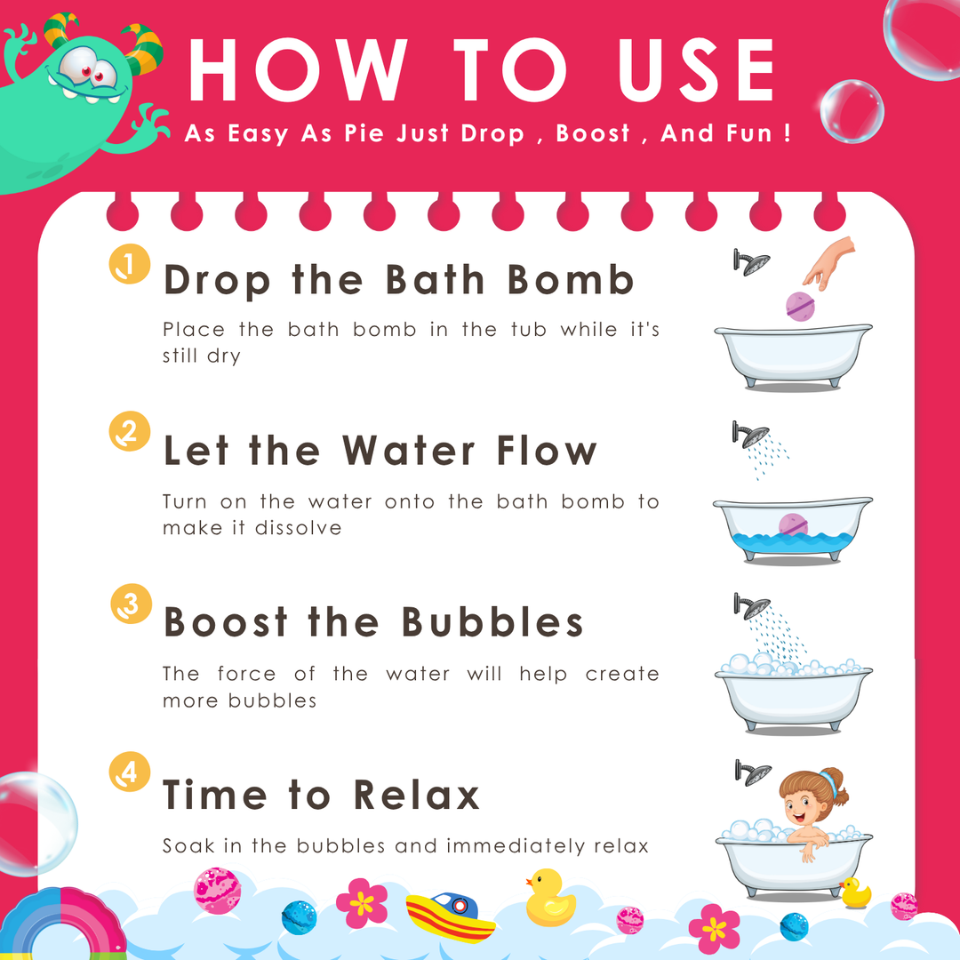 Bubble Bath Bomb - Monster - 150g - Blossom
