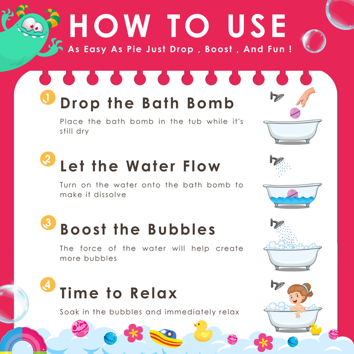 Bubble Bath Bomb - Monster - 150g - Blossom