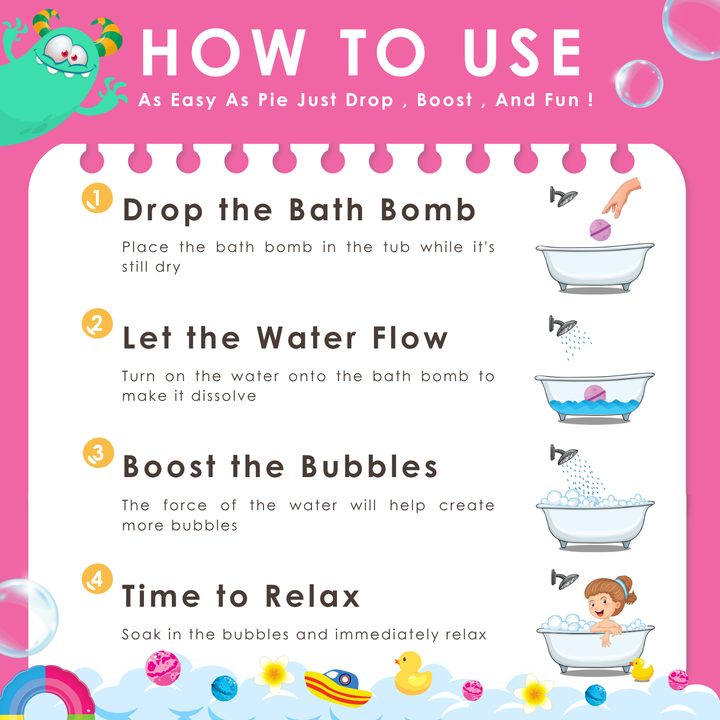 Bubble Bath Bomb - Monster - 150g - Leelawadee