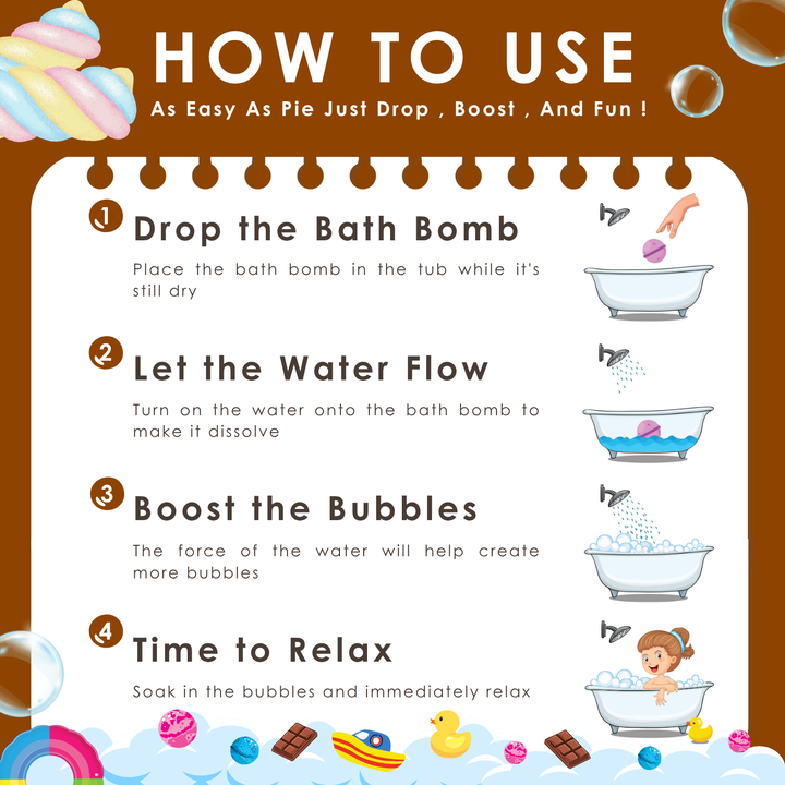 Bubble Bath Bomb - Duck Package - 150g - Chocolate
