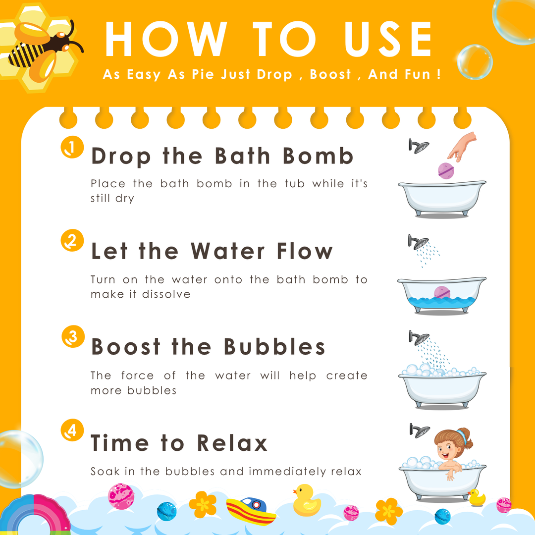 Bubble Bath Bomb - Bear Package - 150g - Honey