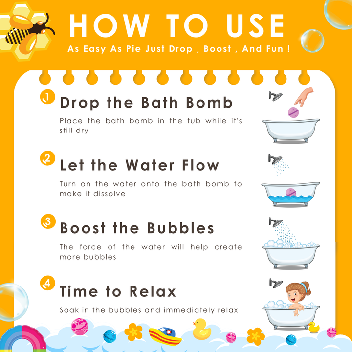 Bubble Bath Bomb - Bear Package - 150g - Honey