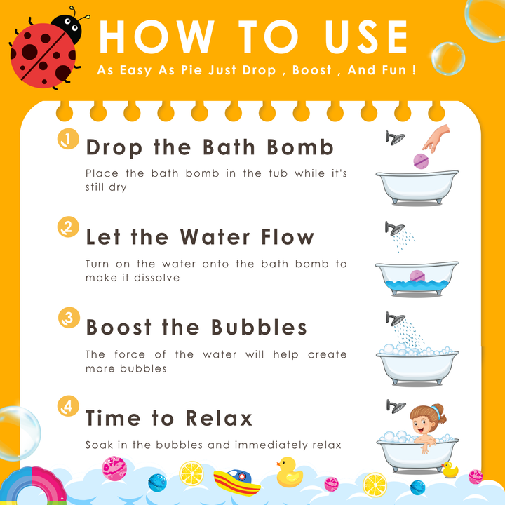 Bubble Bath Bomb - Bear Package - 150g - Lemon