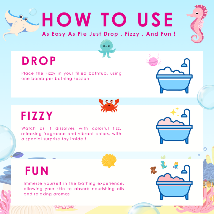 Fizzy Bath Bomb - Sea Animal Package - 100g - Dolphin's Dance