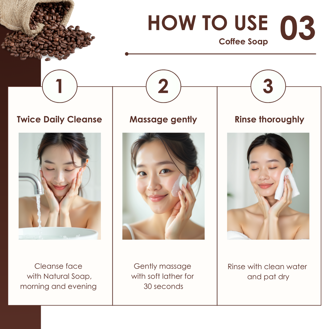 Natural Soap - Square Shape - 100g - Coffee