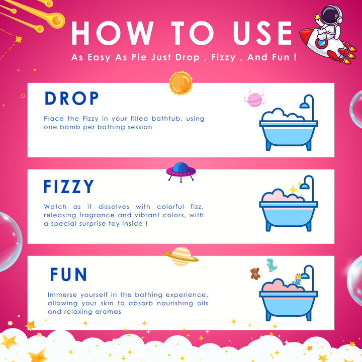 Fizzy Bath Bomb - Solar System Package - 100g - Mars Mist