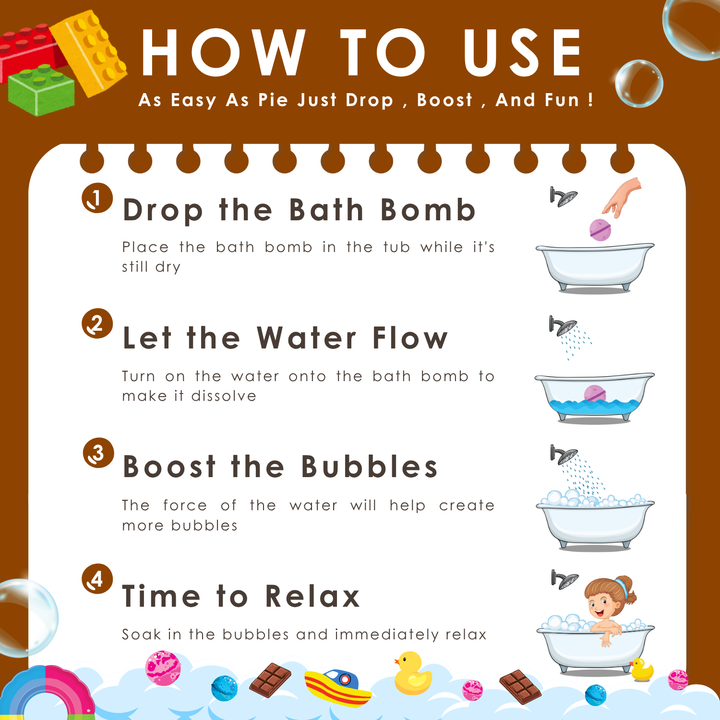 Bubble Bath Bomb - Bear Package - 150g - Chocolate