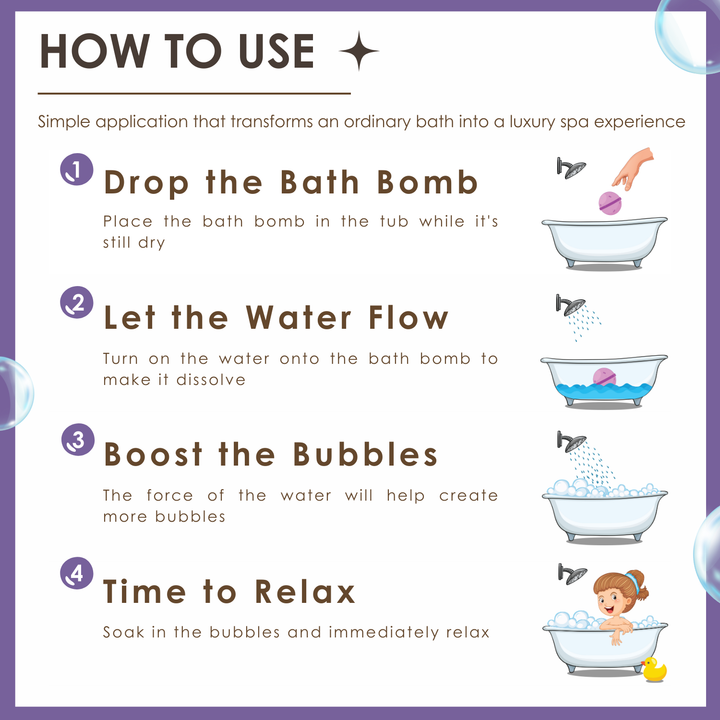 Bubble Bath Bomb - Flower Package - 150g - Lavender