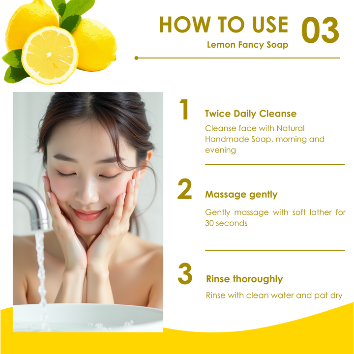 Natural Fancy Soap - 100g - Lemon