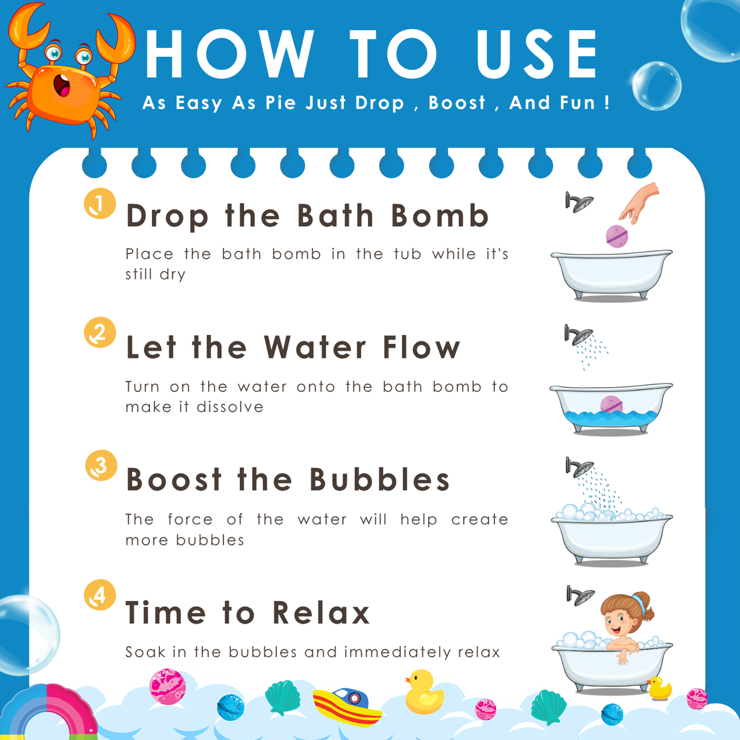 Bubble Bath Bomb - Bear Package - 150g - Ocean