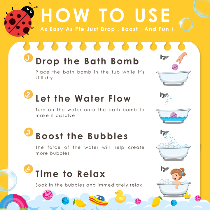 Bubble Bath Bomb - Bear Package - 150g - Mango