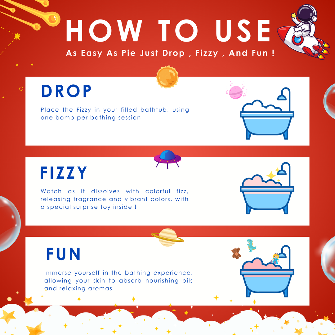 Fizzy Bath Bomb - Solar System Package - 100g - Mercury Melt