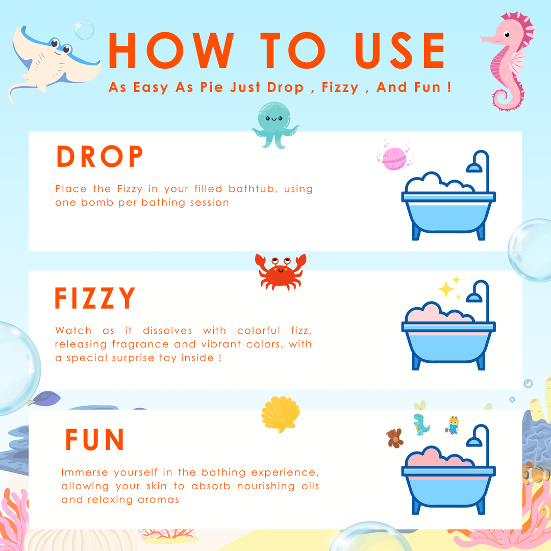 Fizzy Bath Bomb - Sea Animal Package - 100g - Starfish Sizzle
