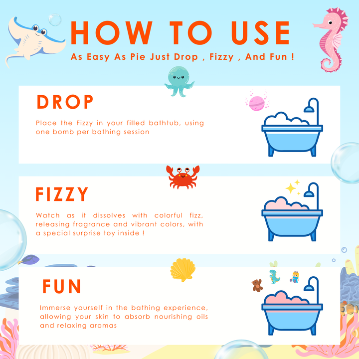 Fizzy Bath Bomb - Sea Animal Package - 100g - Starfish Sizzle