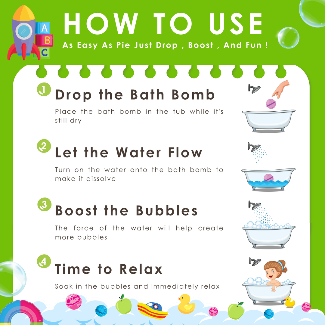 Bubble Bath Bomb - Duck Package - 150g - Apple