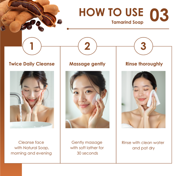 Natural Soap - Square Shape - 100g - Tamarind