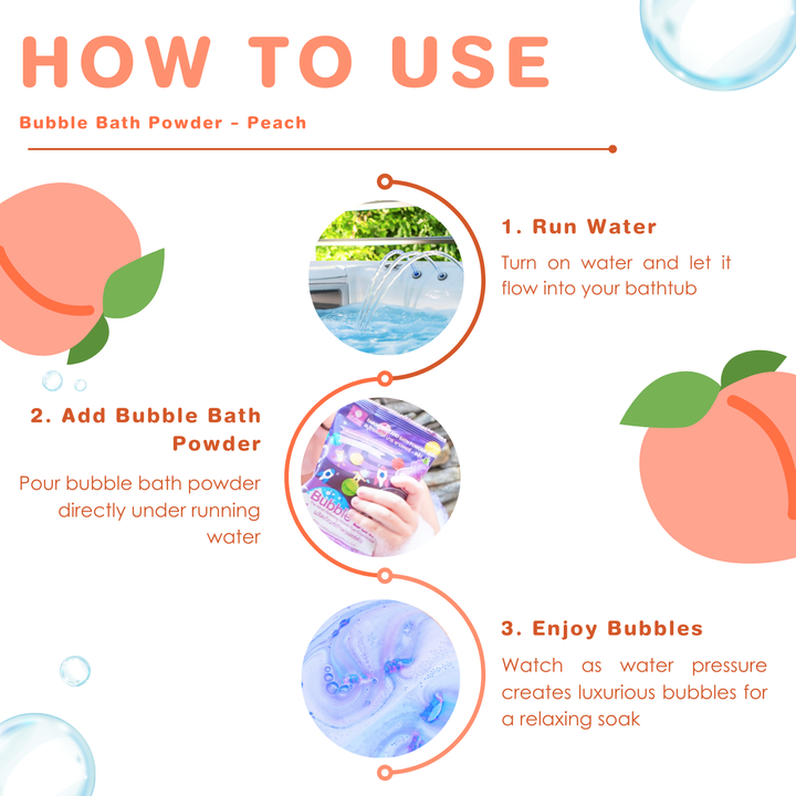Bubble Bath Powder - 100g - Peach