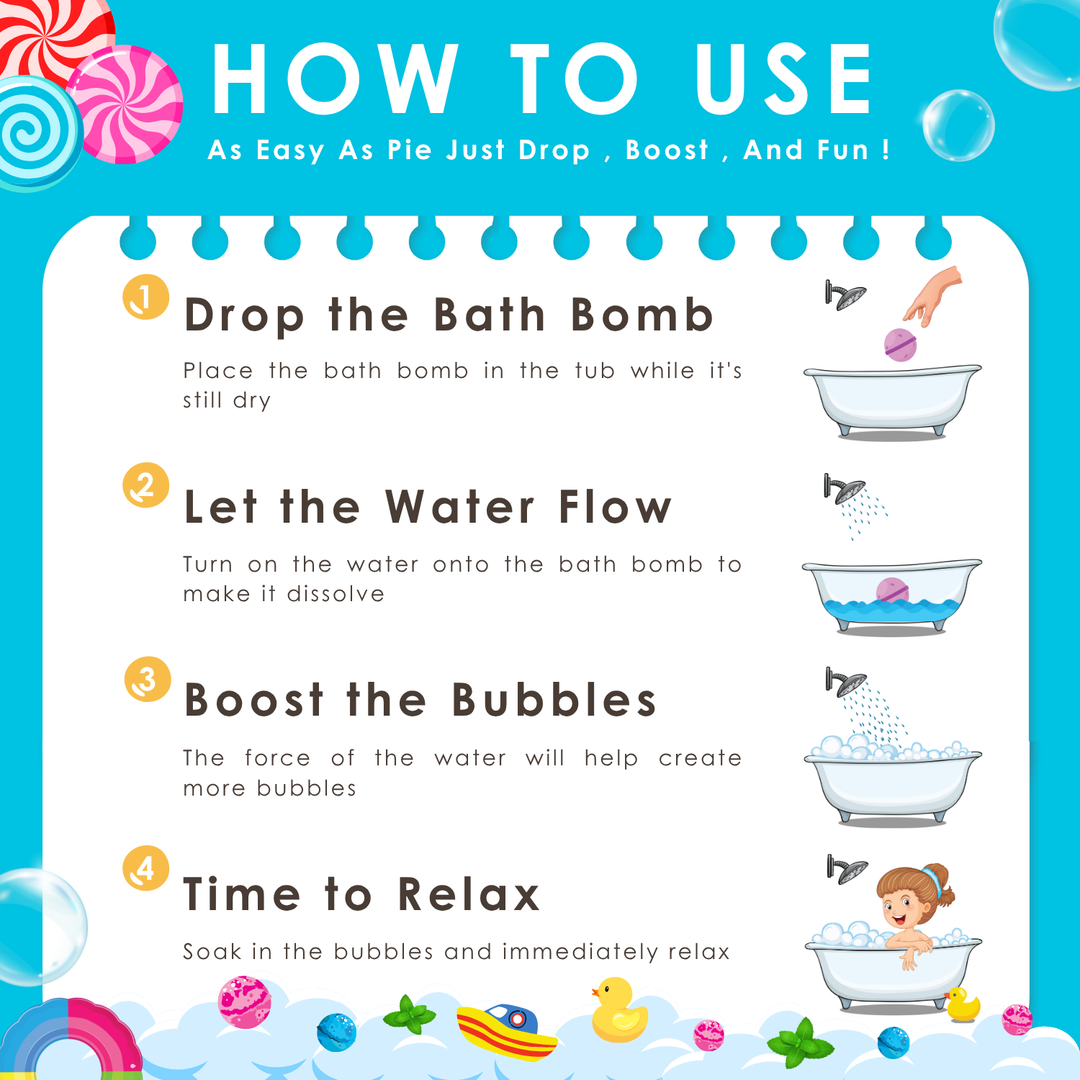 Bubble Bath Bomb - Bear Package - 150g - Peppermint