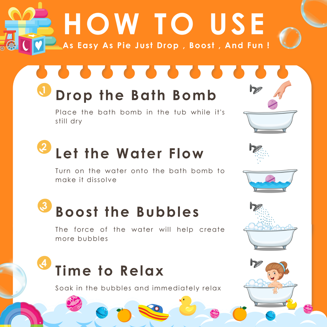 Bubble Bath Bomb - Bear Package - 150g - Orange