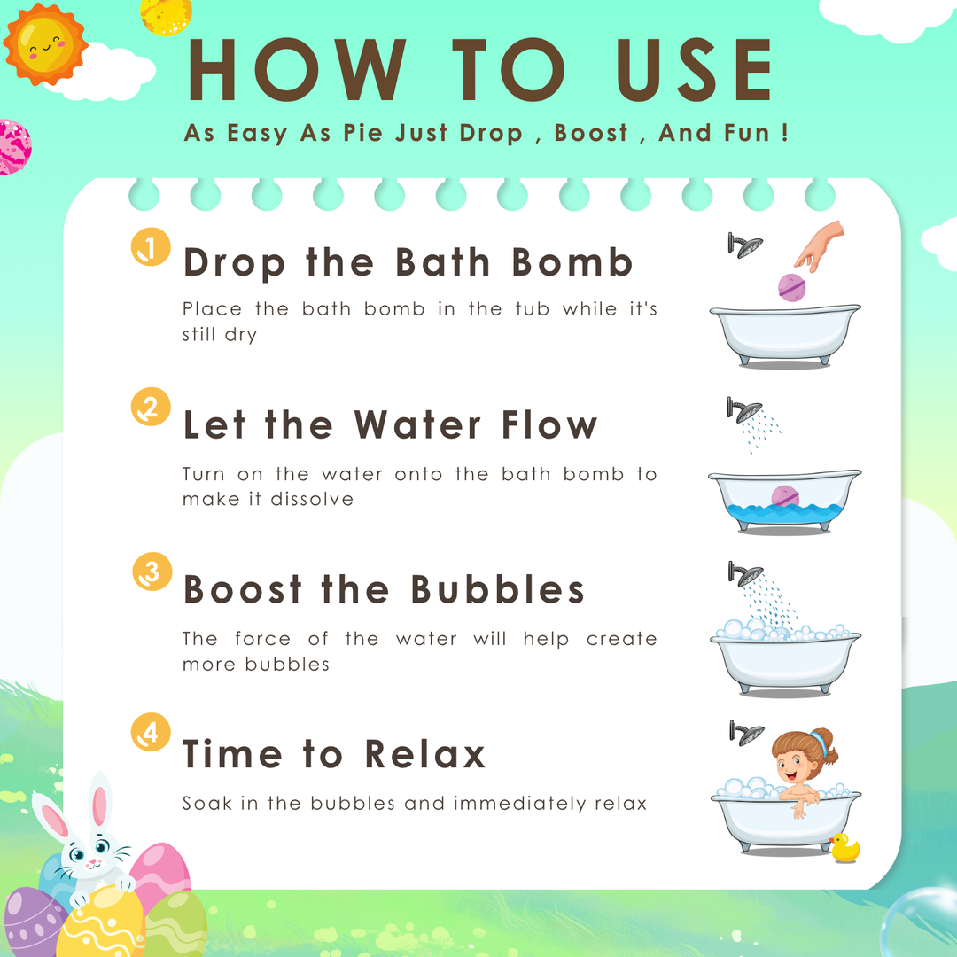 Bubble Bath Bomb - 4PCS Easter Package - 150g - Melon