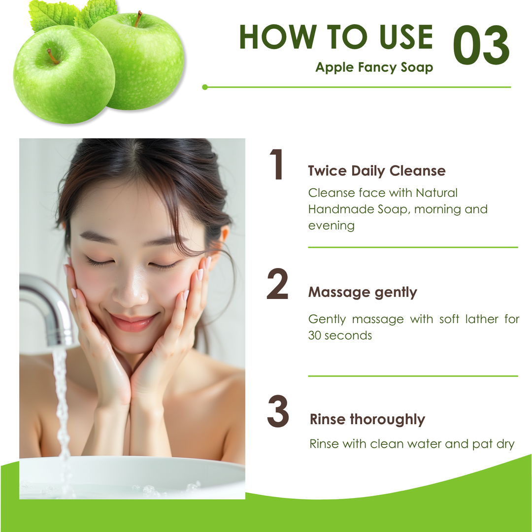 Natural Fancy Soap - 100g - Apple Green