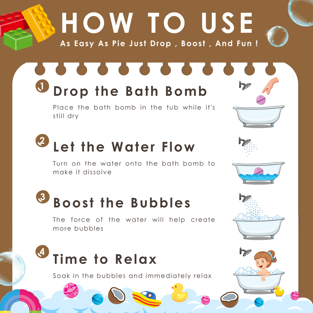 Bubble Bath Bomb - Bear Package - 150g - Coconut